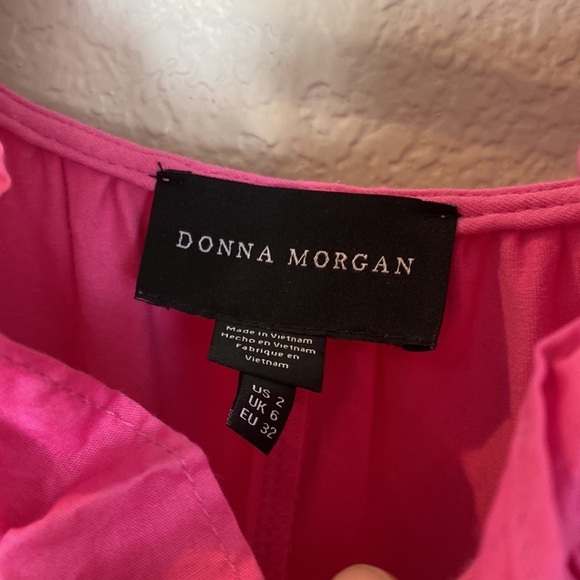 NWT Donna Morgan Mada Midi Dress | Strawberry Pink | 2 - Picture 2 of 7